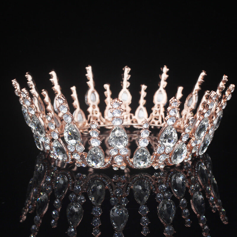 Multi-crystal Silver Queen Wedding Crown Tiaras-Crowns-Innovato Design-Clear-Innovato Design