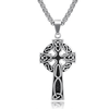 Hip Hop Silver & Gold Celtic Cross Pendant Necklace with 24 Inch Chain - InnovatoDesign