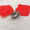 8mm Koa Wood Inlay Multifaceted Tungsten Wedding Ring-Rings-Innovato Design-7-Innovato Design