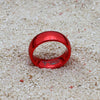 8mm Domed Red-Plated Tungsten Carbide Wedding Ring-Rings-Innovato Design-6-Innovato Design