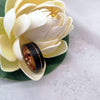 8mm Rose Gold Plated and Matte Black Tungsten Carbide Ring