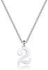 Stainless Steel Number Necklace Pendant for Men Women 20 Inch Chain Number 0-9-Necklaces-Innovato Design-C: Number Two-Innovato Design