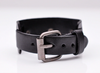 Men's Wide Alloy Genuine Leather Bracelet Bangle Cuff Black Cross Punk Belt - InnovatoDesign