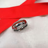 8mm Koa Wood Inlay Multifaceted Tungsten Wedding Ring-Rings-Innovato Design-7-Innovato Design