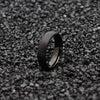 6mm Matte Black Dome Shaped Tungsten Ring-Rings-Innovato Design-4-Innovato Design