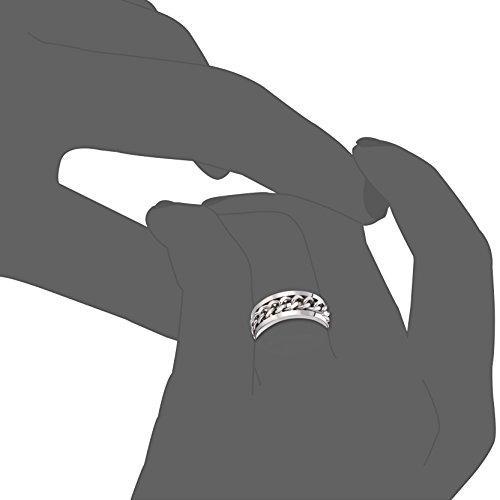 Stainless Steel Rings for Men Engagement Wedding Band Rotatable Chain Ring-Rings-Innovato Design-7-Innovato Design