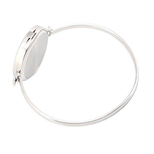 Essential Oil Diffuser Bracelet Women Men Openable 30mm Round Locket Bangle Stainless Steel-Bracelets-Innovato Design-Tree-Innovato Design