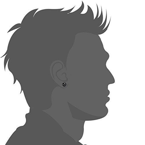 6 Pairs Stainless Steel Men Women Stud Earrings Cubic Zirconia Piercing Black 22G-Earrings-Jstyle Jewelry-Innovato Design