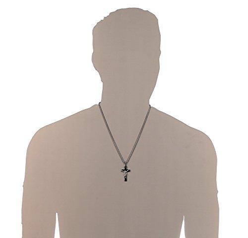 Catholic Jesus Christ on INRI Cross Crucifix stainless steel Pendant Necklace 24" Chain-Necklaces-Innovato Design-Gold-Innovato Design