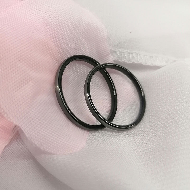 2mm Slim Grey Brushed Matte Finish Outer Band and Polished Interior Tungsten Carbide Ring-Rings-Innovato Design-4-Innovato Design