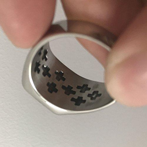 Stainless Steel Crusader Jerusalem Cross Ring-Rings-Jude Jewelers-7-Innovato Design