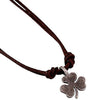 Men Punk Alloy Leather Clover Chain Pendant Necklace - InnovatoDesign