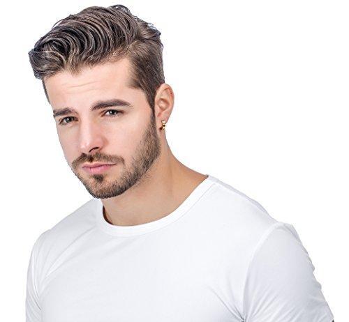 3 Pairs Stainless Steel Men Women Hoop Earrings Clip On CZ Non-Piercing-Earrings-Jstyle Jewelry-A: 3 Pairs Silver-tone-Innovato Design