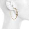 Gold Tone Crystal Rhinestone Snake SerpentÂ Wrapped Hoop Earring