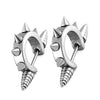 10 PCS Stainless Steel Men Women Ear Stud Earring Huggies Piercing Spike Rivet Cone Taper Silver