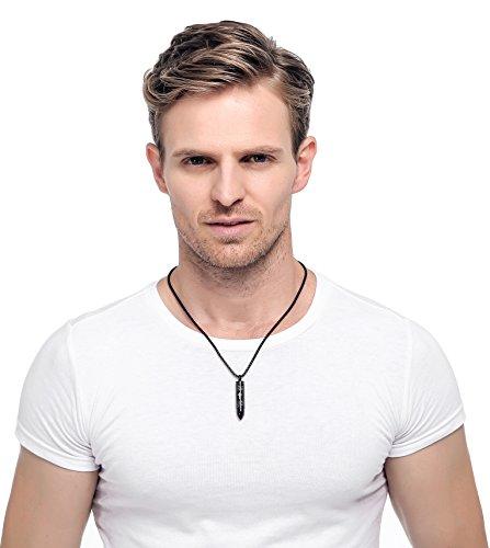 Men Women Stainless Steel Bullet Necklace Pendant English Lord's Prayer Chain 22 Inch-Necklaces-Jstyle Jewelry-A: 2 Pcs Black+White(22'' Chain)-Innovato Design