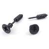 Men Stainless Steel Novelty Punk Rock Screw Stud Earrings Set, Black-Earrings-Innovato Design-Black-Innovato Design