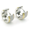 Men Stainless Steel Stud Huggie Hoop Earrings Set, Silver Gold - InnovatoDesign