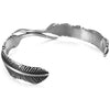 Men,Women's Stainless Steel Bracelet Bangle Cuff Silver Tone Angel Wing Feather-Bracelets-INBLUE-Innovato Design