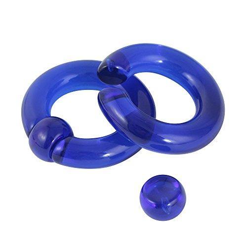 10 Pcs Acrylic Captive Bead Ring Lip, Belly, Cartilage Tragus Septum Earring Hoop 2mm-0G-Rings-IPINK-10 Pcs of 0G(8mm)-Innovato Design