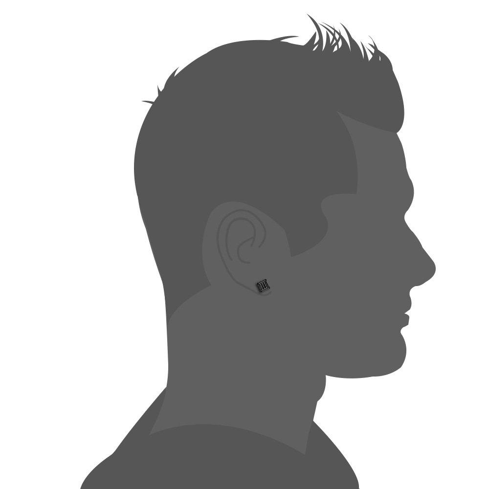 4 Pairs Stainless Steel Stud Earrings for Men Women CZ Earrings 6-8MM-Earrings-Innovato Design-D:4 Pairs 6MM-Innovato Design