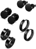 4 Pairs Stainless Steel Stud Earrings for Men Women Hoop Earring Huggie 18G