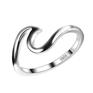 925 Sterling Silver Wave Ring Style For Women To Show Unlimited Beauty Sizes 5-10-Rings-Innovato Design-5-Innovato Design