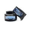 Stainless Steel Black & Multiple Crystal Studs Hoop Men Earrings - InnovatoDesign