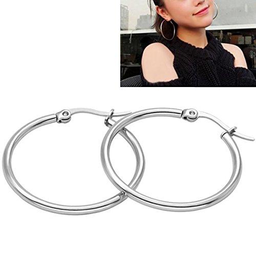 Stainless Steel 4 Pairs Stainless Steel Hoop Earrings Set for Women 30-60mm-Earrings-IPINK-4 Pairs of 30cm-Innovato Design