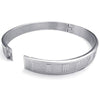 Men Women Stainless Steel Bracelet, Classic Roman Numeral Cuff Bangle, Silver - InnovatoDesign