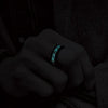 Silver Celtic Dragon Luminous Glow Black Tungsten Carbide Wedding Ring - InnovatoDesign