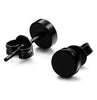 3 Pairs Stainless Steel Black Stud Earrings for Men Women CZ Earrings, 3mm-8mm Available-Earrings-Innovato Design-A: Diameter: 3mm-Innovato Design