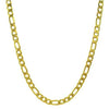 5-9mm 18-40 inch Figaro Links Stainless Steel Chain Men Necklace, Gold,