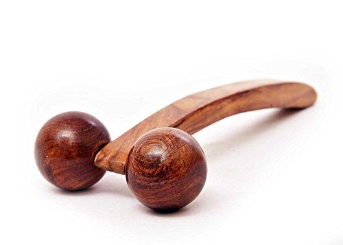 Wooden Pain Relief Hand Held Massage 2 ball Back Massage Roller Acupressure Massage Foot Massage Massage For Neck-jewelry-Innovato Design-Innovato Design