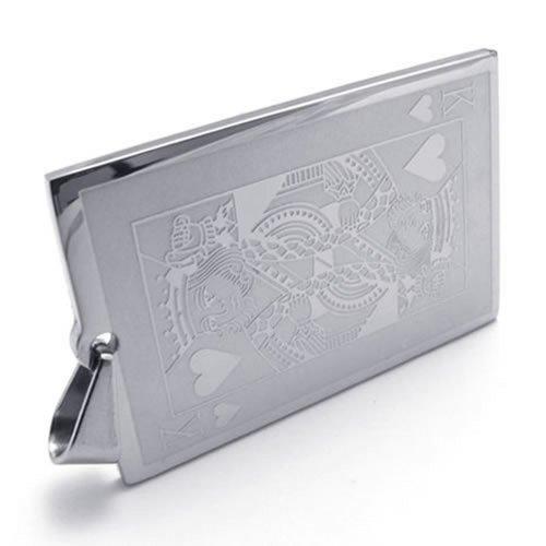 Stainless Steel the King of Hearts Card Poker Pendant Men Necklace 24 inch Chain-Necklaces-KONOV-Innovato Design