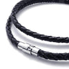 4mm Genuine Leather Cord Men Necklace Chain, Black, 4mm