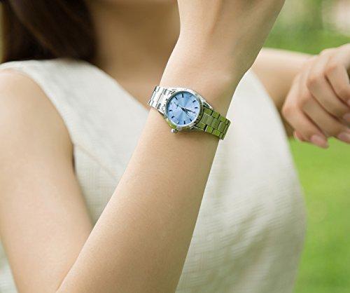 Luxury Women's Wrist Watches,Silvery Stainless Steel Wristwatches for Lady,Blue Face with Rhinestones Index-Watches-Innovato Design-Innovato Design