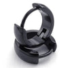 Men Stainless Steel Hoop Earrings, Black - InnovatoDesign