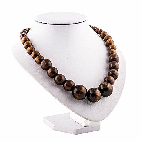 Wood Bead Necklace Africa Wooden Chain Statement Unisex Chunky Necklaces-Necklaces-Innovato Design-Innovato Design