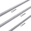 3.2mm Silver Stainless Steel Men Necklace Chain 18-32