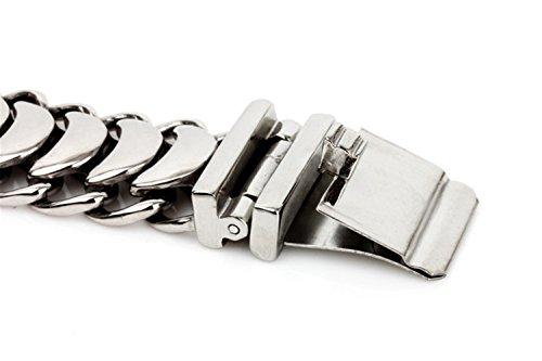 Men's Biker Silver Titanium Stainless Steel Rock Punk Style Link Cuff Personalized Cool Keel Big Chain Bracelet-Bracelets-Fashion Month-Length: 200mm-Innovato Design