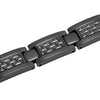 Men's Titanium Magnetic Bracelet With Carbon Fiber with Link Removal Tool, Black - InnovatoDesign