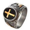 Christian Holy Cross Prayer Ring Stainless Steel Black Enamel Religious-Rings-Jude Jewelers-7-Innovato Design