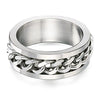 8MM Stainless Steel Rings for Men Engagement Wedding Band Chain Ring, Size 7-13