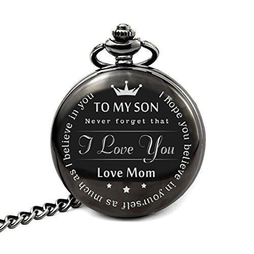 To My Son - Love Mom From Mother to Son Gifts From a Mother to a Son Pocket-Pocket Watch-Innovato Design-Innovato Design