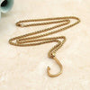 Fish Hook Stainless steel Pendant Necklace, with 24