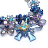 Fashion Charm Colorful Rhinestones Crystal Stone Flower Statement Bib Necklace