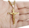 Stainless Steel Mens Womens Cross Necklace Crucifix Pendant, 24 inches - InnovatoDesign