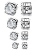 4 Pairs Stainless Steel Men Women Magnetic Stud Earrings Non-piercing CZ 4-7mm-Earrings-Jstyle Jewelry-Innovato Design