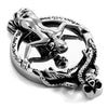 Men's Stainless Steel Pendant Necklace Naked Girl Skull in Mirror -With 23 Inch Chain - InnovatoDesign